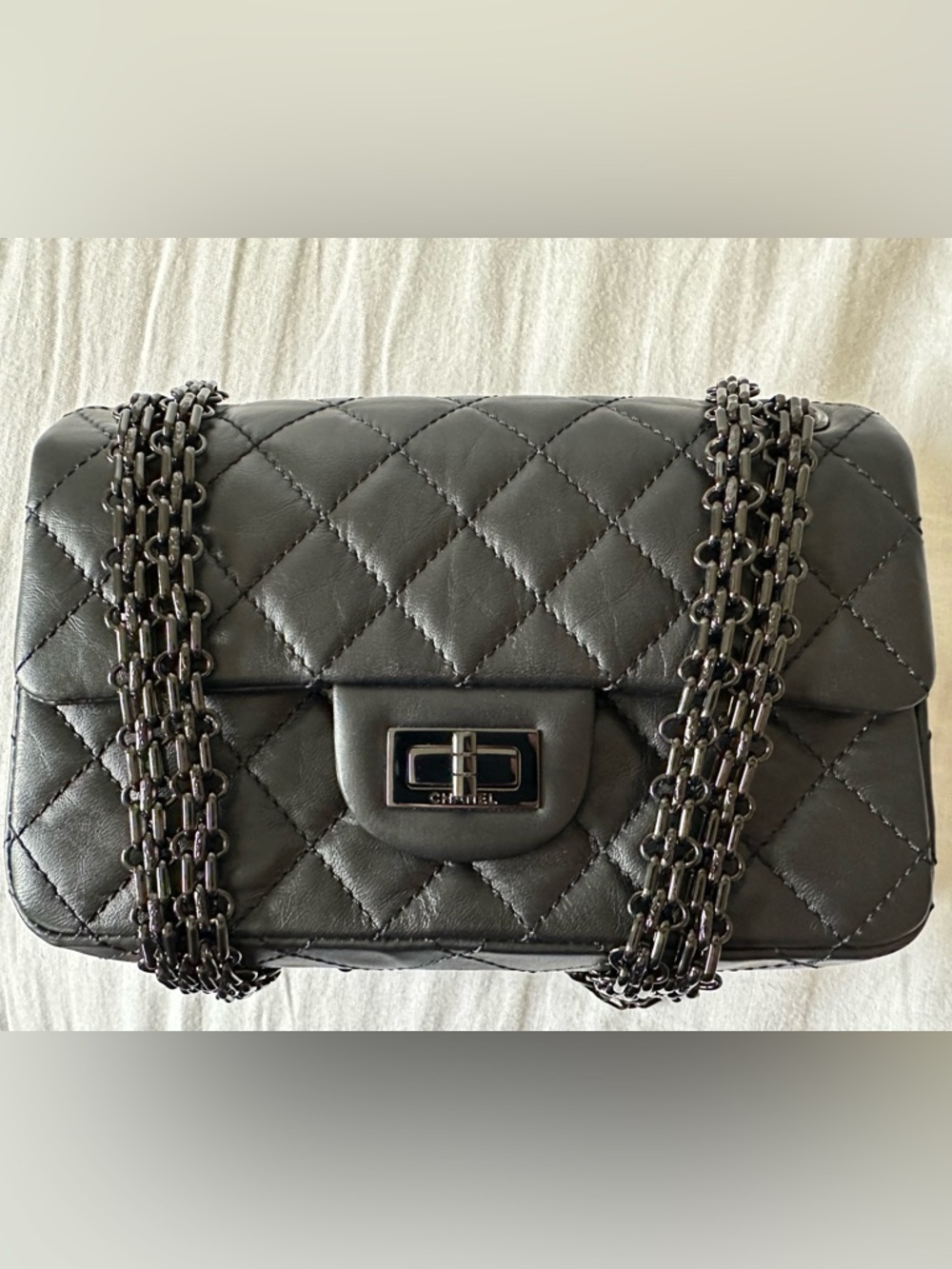 Chanel Reissue 2.55 So Black Rectangular Mini Bag